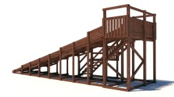 Зимняя деревянная горка Custwood Winter W8 (лестница сбоку, скат 8 м)