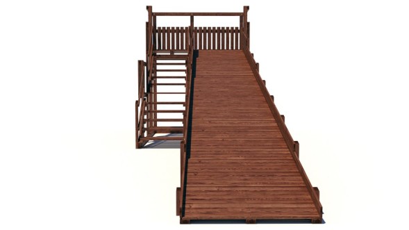 Зимняя деревянная горка Custwood Winter W8 (лестница сбоку, скат 8 м)