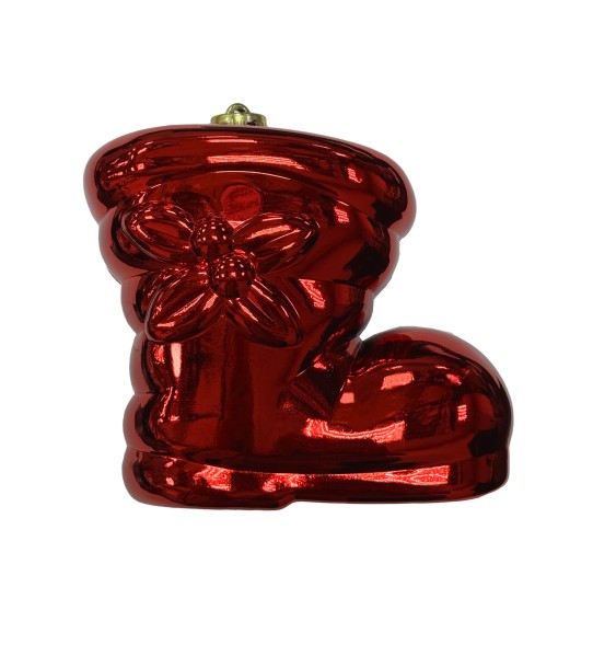 Сапожок глянцевый, красный, 15 см