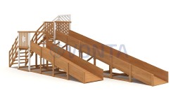 Зимняя горка IgraGrad Snow Fox скат 8 и 5 м мод.3