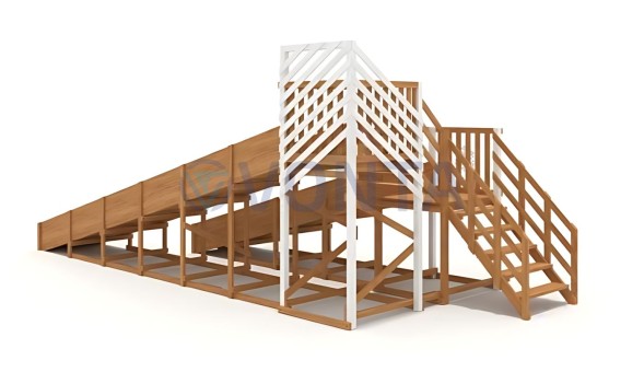 Зимняя горка IgraGrad Snow Fox скат 8 и 5 м мод.3