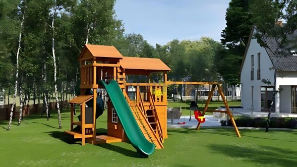 Детская деревянная площадка IgraGrad Домик 4