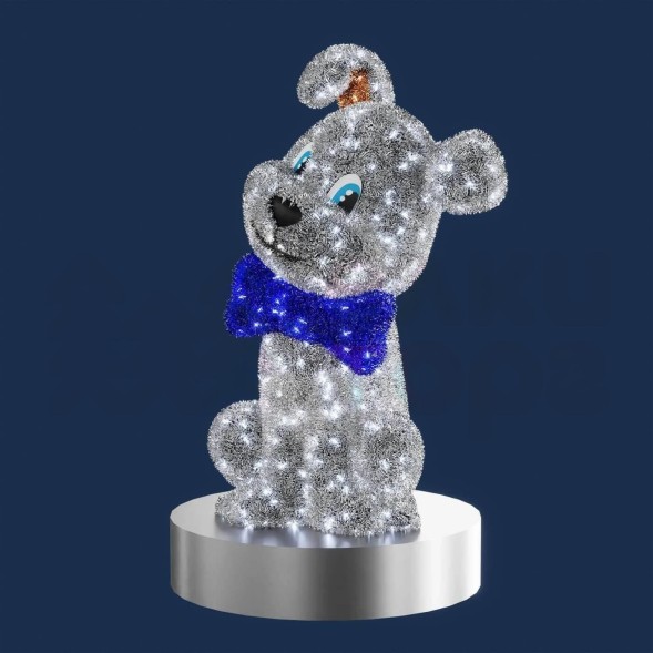 Светодиодная фигура из мишуры Щенок 2.3 м., (3DGR321)