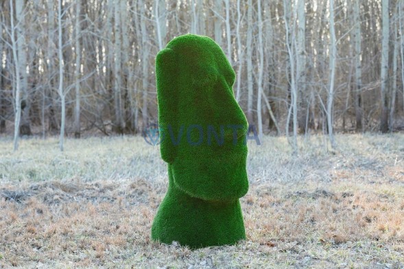 Топиари статуя Моаи — газон Deluxe