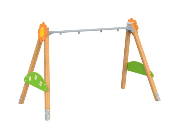 Качели на брусе «Цветочные» двойные, 420.15 исп.1