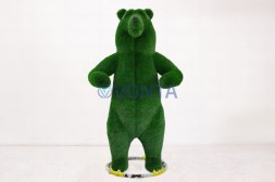 Топиари композиция медведь цирковой h=250см и медведь Муни — газон Deluxe Green