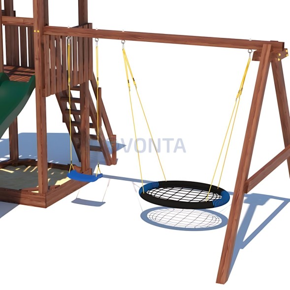 Детская деревянная игровая площадка для улицы дачи CustWood Active 5