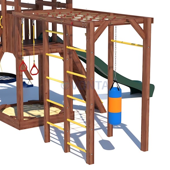 Детская деревянная игровая площадка для улицы дачи CustWood Active 5