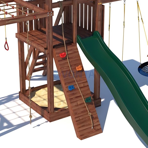 Детская деревянная игровая площадка для улицы дачи CustWood Active 5