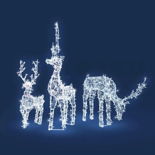 Комплект светодиодных фигур Семья Оленей 3 шт., (OL150)