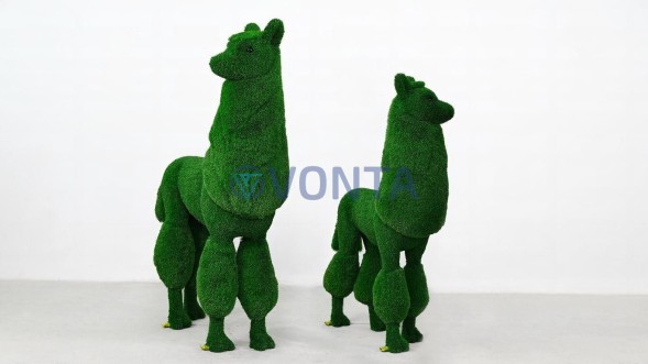 Топиари композиция Альпаки — газон Есо+Luxe