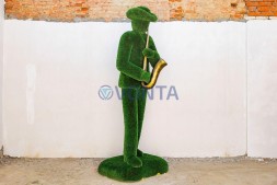 Топиари музыкант, саксофонист Декстер — газон Deluxe