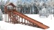 Зимняя деревянная горка Custwood Winter WF10 с крышей (лестница сбоку, скат 10 м)