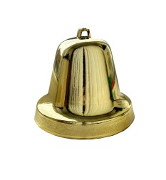 Колокольчик глянцевый, золотой, 12,5 см, 15 см