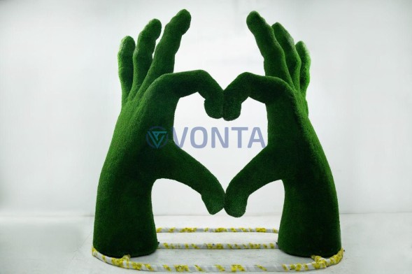 Топиари стелла руки — сердце, h=300см- газон Deluxe Green