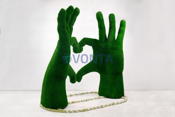 Топиари стелла руки — сердце, h=300см- газон Deluxe Green
