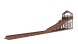 Зимняя деревянная горка Custwood Winter WF10 с крышей и выкатом (лестница сбоку, скат 10 м)