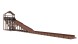 Зимняя деревянная горка Custwood Winter WF10 с крышей и выкатом (лестница сбоку, скат 10 м)