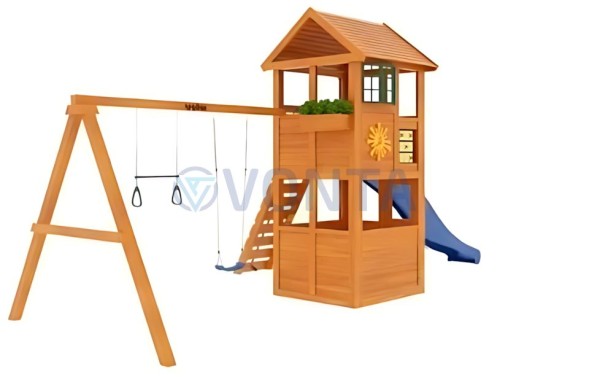 Деревянная детская площадка для дачи Igragrad Клубный домик