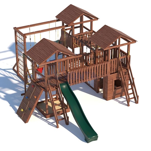 Детская деревянная игровая площадка для улицы дачи CustWood Active 15