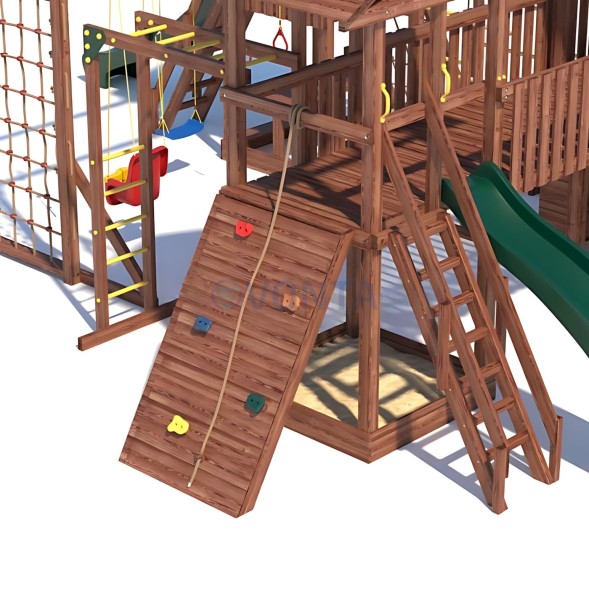 Детская деревянная игровая площадка для улицы дачи CustWood Active 15