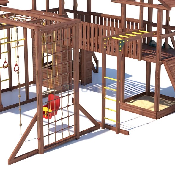 Детская деревянная игровая площадка для улицы дачи CustWood Active 15