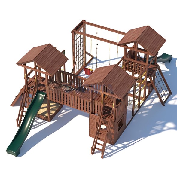 Детская деревянная игровая площадка для улицы дачи CustWood Active 15