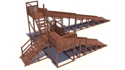 Зимняя деревянная горка Custwood Winter W11 (2 ската — 10 м и 4,3 м)