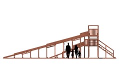 Зимняя деревянная горка Custwood Winter W11 (2 ската — 10 м и 4,3 м)