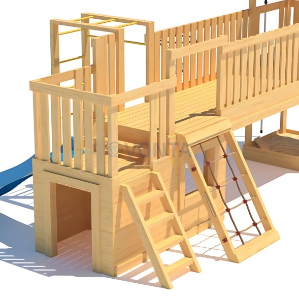 Детская деревянная игровая площадка для улицы дачи CustWood Scout S11