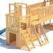 Детская деревянная игровая площадка для улицы дачи CustWood Scout S11