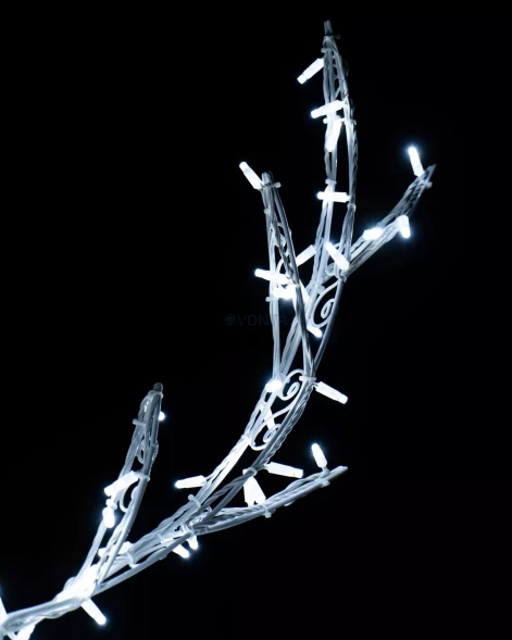 Светодиодная фигура Олень ажурный 2,5 м., динамика, белый, (OL93)