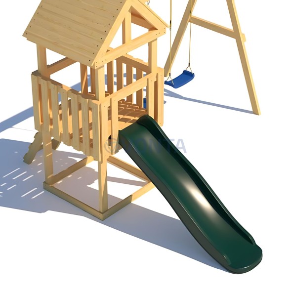 Детская площадка CustWood Junior J1 с деревянной крышей