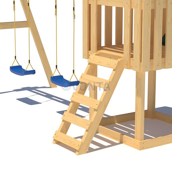 Детская площадка CustWood Junior J1 с деревянной крышей