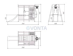 Детский комплекс Савушка Непоседа 5 oak