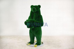 Топиари медведь с кашпо, h=190см, газон Deluxe Green
