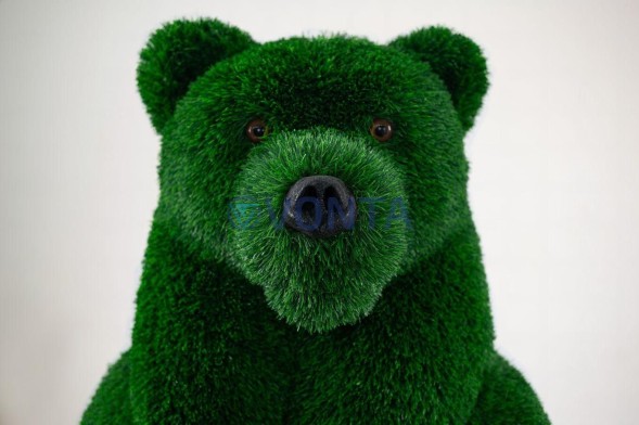 Топиари медведь с кашпо, h=190см, газон Deluxe Green