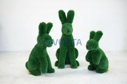 Топиари композиция зайцы, 3шт. — газон Deluxe Green