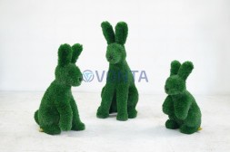 Топиари композиция зайцы, 3шт. — газон Deluxe Green