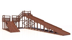 Зимняя деревянная горка Custwood Winter W12 (2 ската — 12 м и 6 м)
