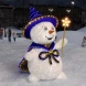 Светодиодная фигура из мишуры Снеговик Волшебник 2.5 м., (3DGR813)