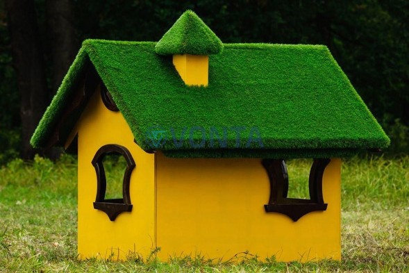 Топиари дом для гномиков, h=170 см — газон Premium