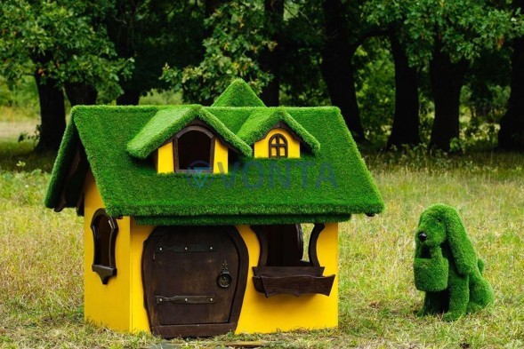 Топиари дом для гномиков, h=170 см — газон Premium