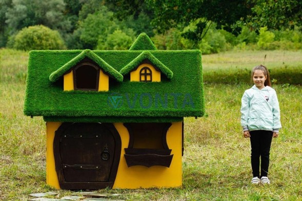 Топиари дом для гномиков, h=170 см — газон Premium