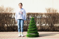 Топиари елка спиралька, h =60см, газон Premium