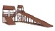 Зимняя деревянная горка Custwood Winter W12 с крышей (2 ската — 12 м и 6 м)
