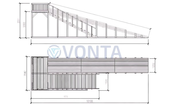 Зимняя горка Савушка Зима Wood-8