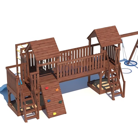 Детская деревянная игровая площадка для улицы дачи CustWood Scout SC13