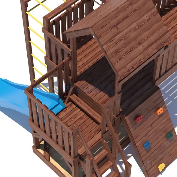 Детская деревянная игровая площадка для улицы дачи CustWood Scout SC13