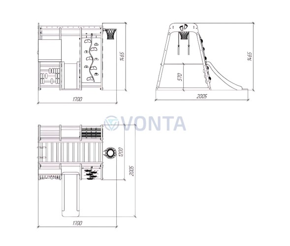 Детский комплекс Савушка Непоседа 3 oak